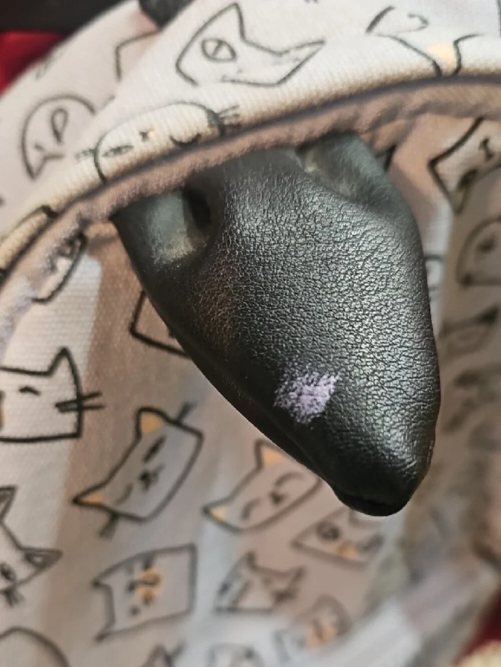 Cat Print Mini Backpack - Lavender & Black Like New